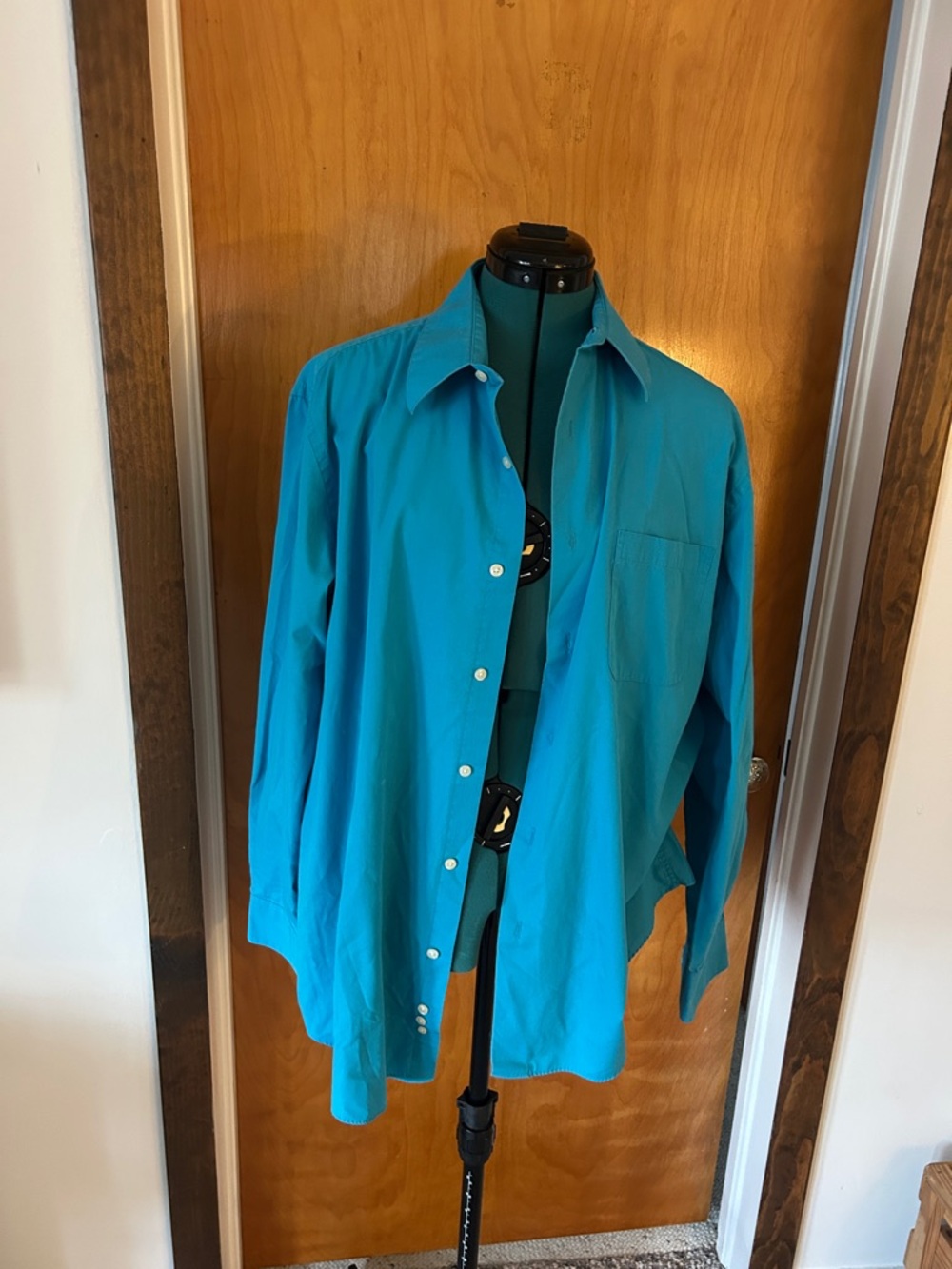 croft & barrow Teal Button-Up Shirt